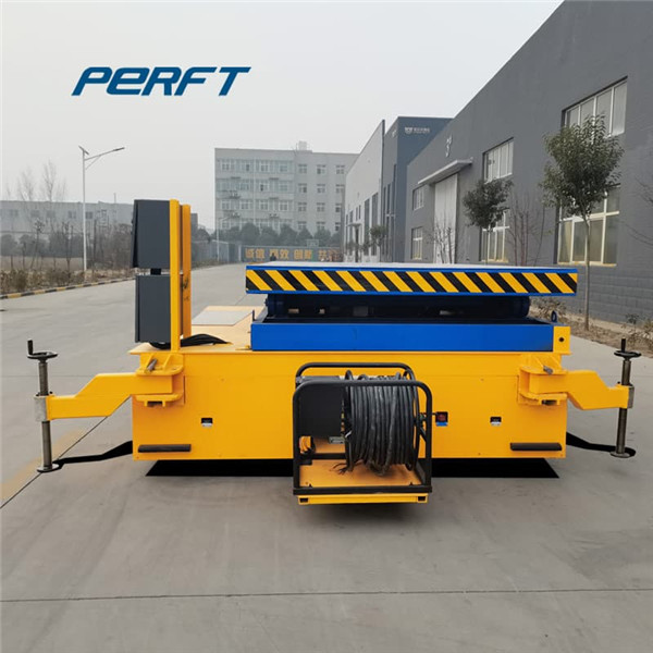 material transfer trolley with flat tread steel wheels 120 tons